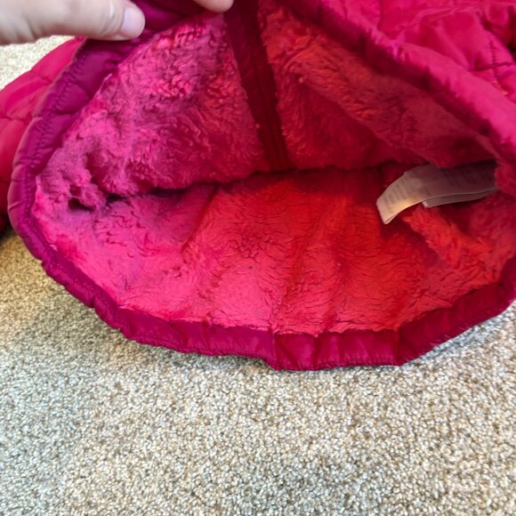 Kids Quilted Puffer Jacket Pink Size 4T Hooded Soft Warm - Picture 6 of 13